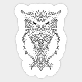 Flaming Owl Sticker